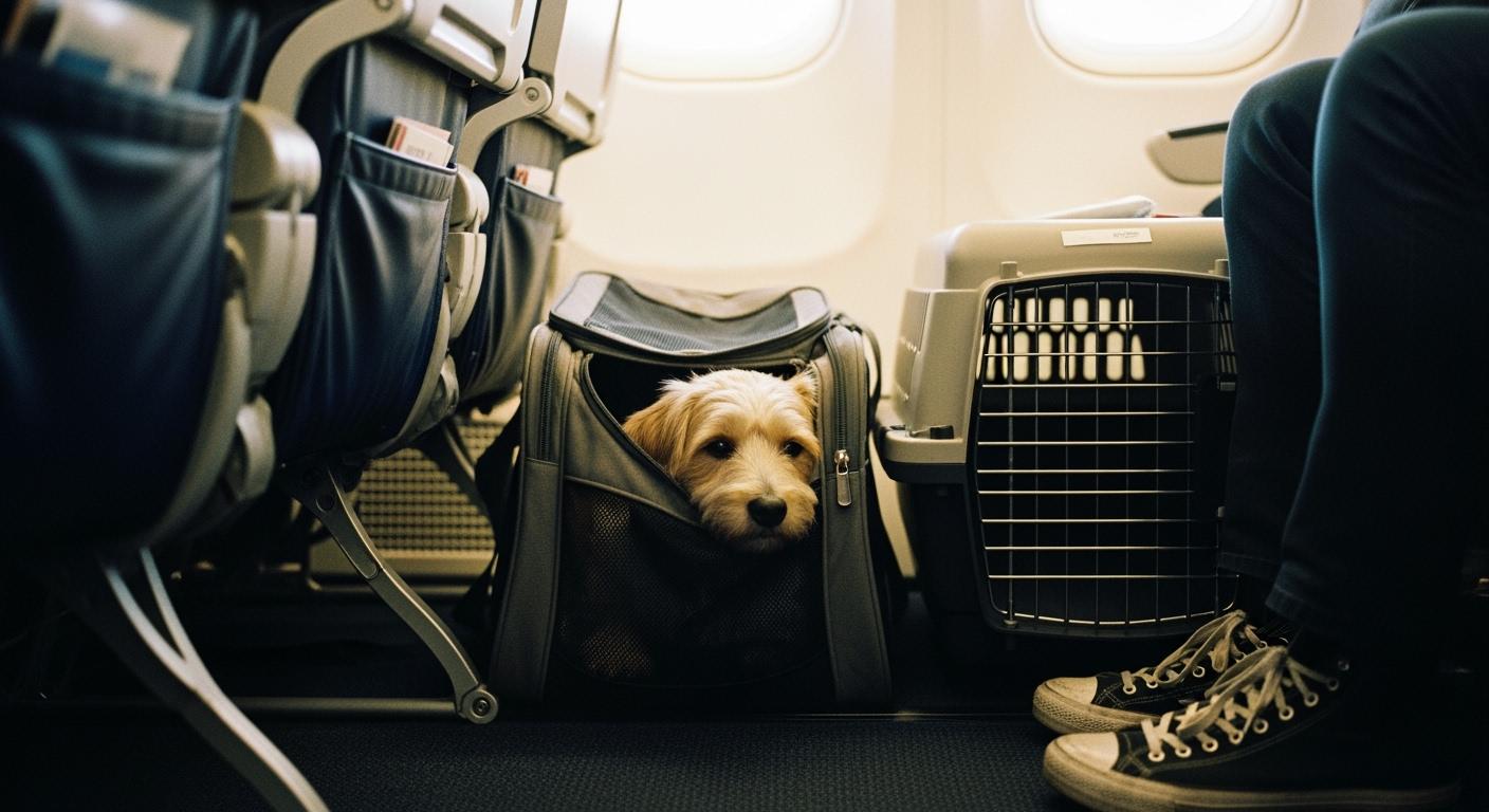 Soft-sided dog carrier showing flexible body construction