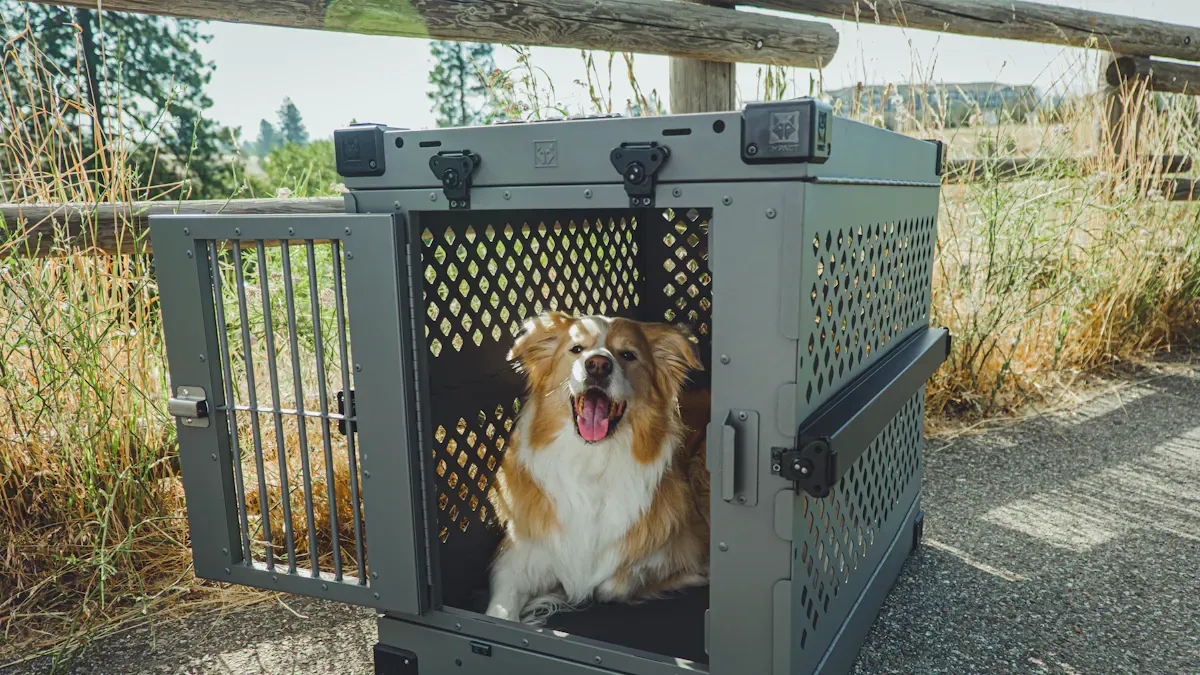 Dog tote carrier design features for stable mesh ventilation