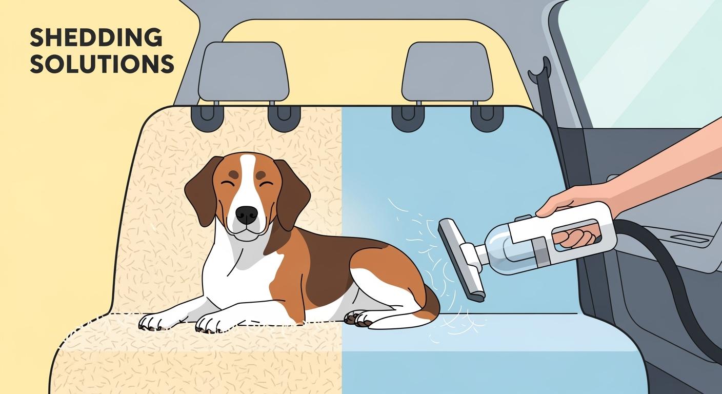 Dog riding in back seat of car