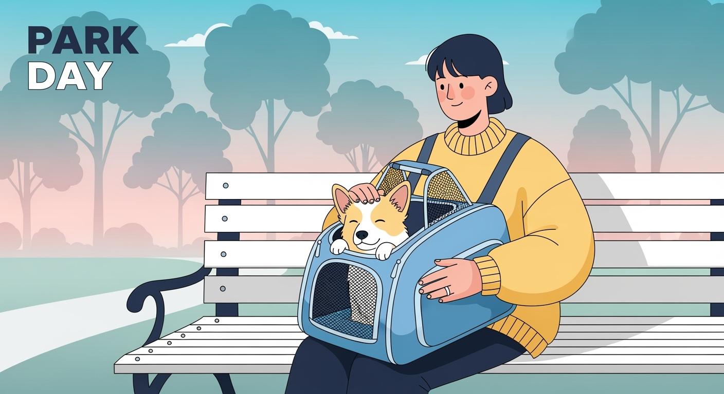 Small dog in a travel carrier