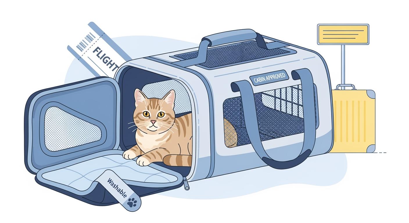 Airline pet carrier with removable inner liner