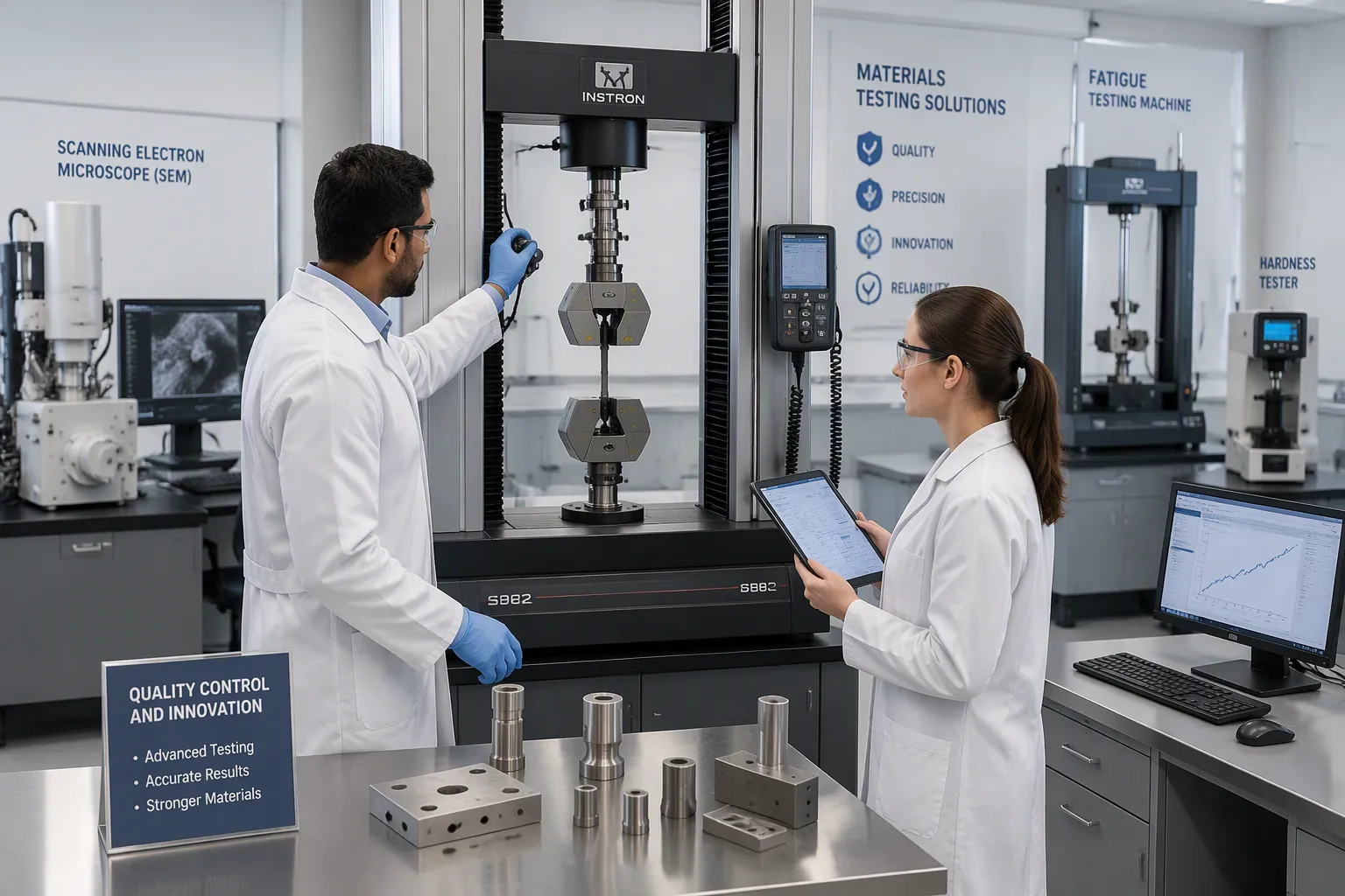 What advanced material testing capabilities a manufacturer should have