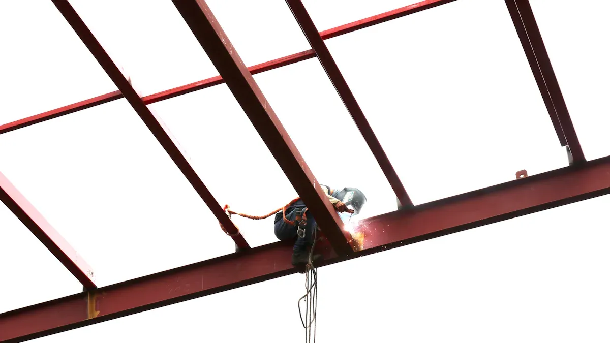 Installation and spacing of steel purlins