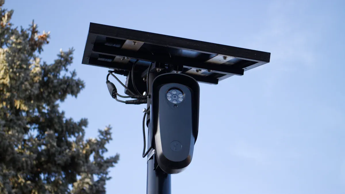 Conception de lampadaire solaire tout-en-un