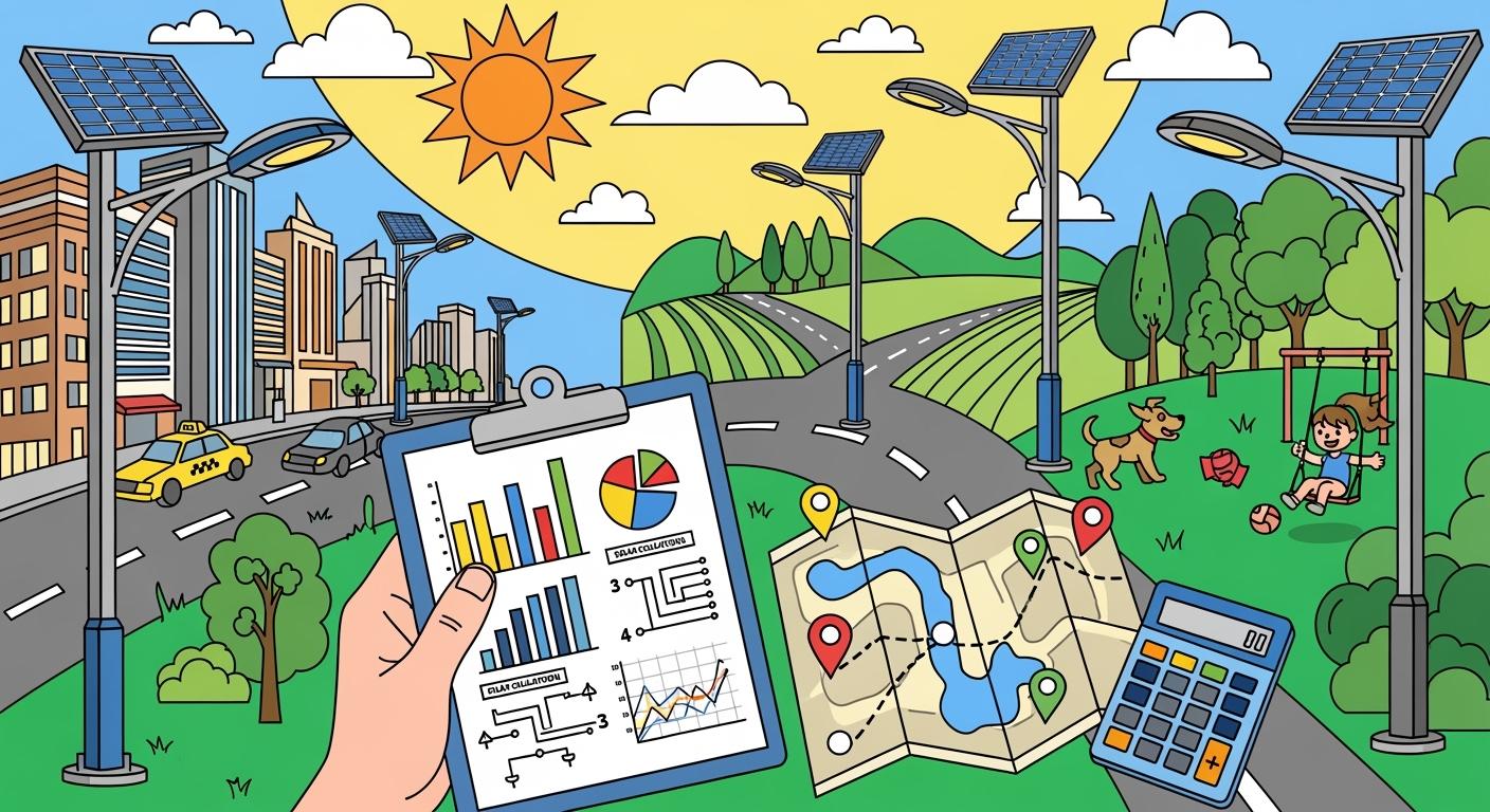 How to Calculate the Right Solar Street Light Configuration for Different Project Locations