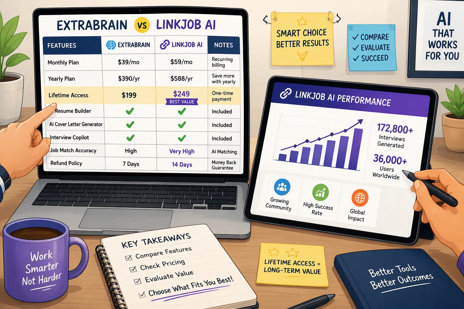 ExtraBrain vs. Linkjob AI: Head-to-Head