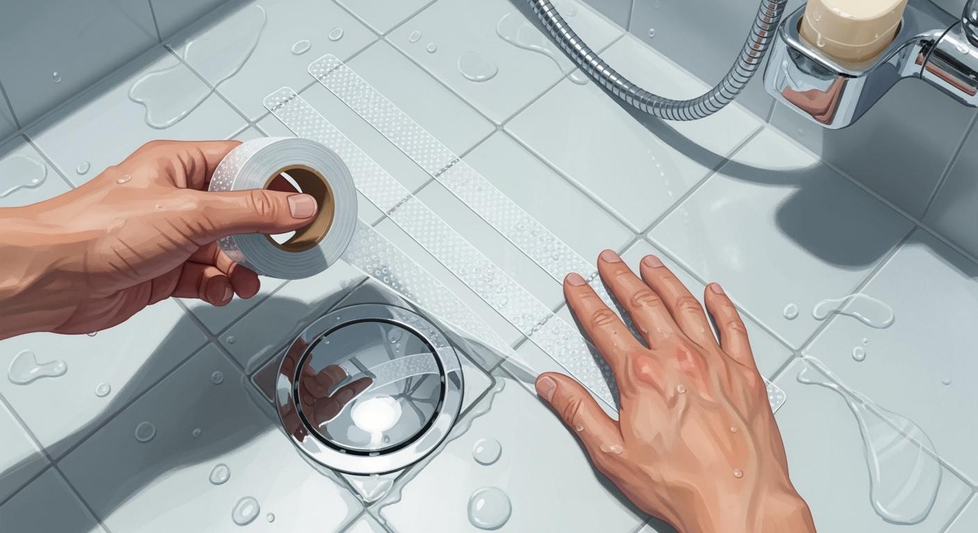 How to install non-slip shower strips in your bathroom for maximum safety