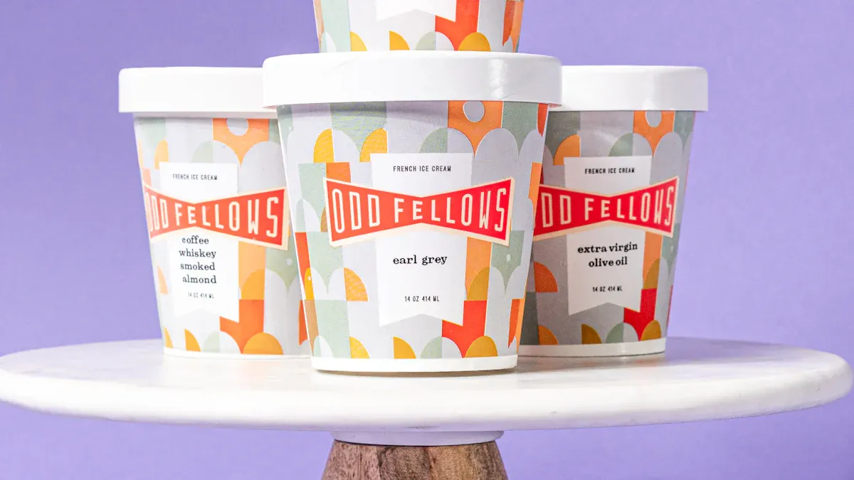 Elementos de diseño de envases de helado