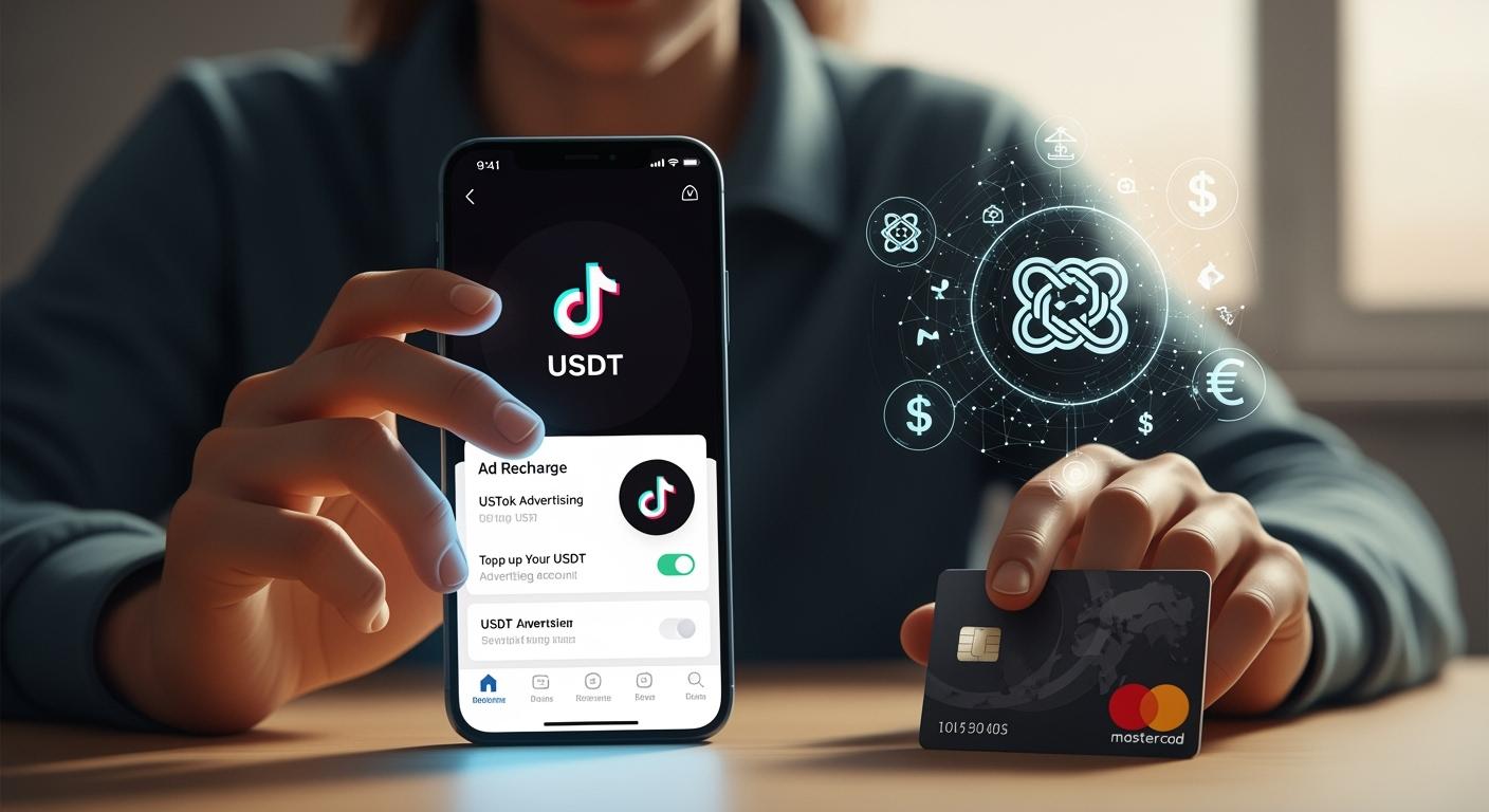 无银行账户用户使用USDT 万事达卡为TikTok广告充值的入门指南