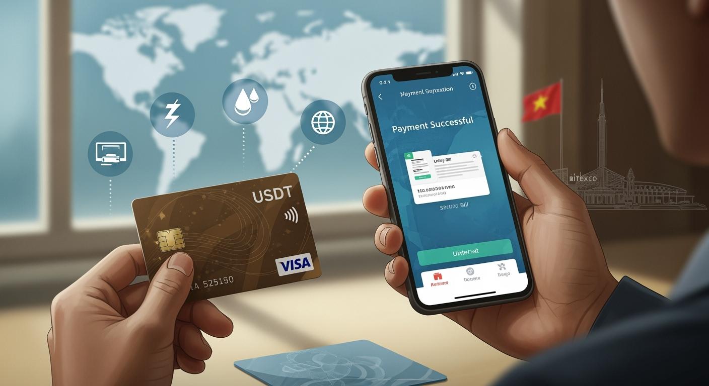 在越南使用USDT Visa卡支付海外水电费的实用步骤