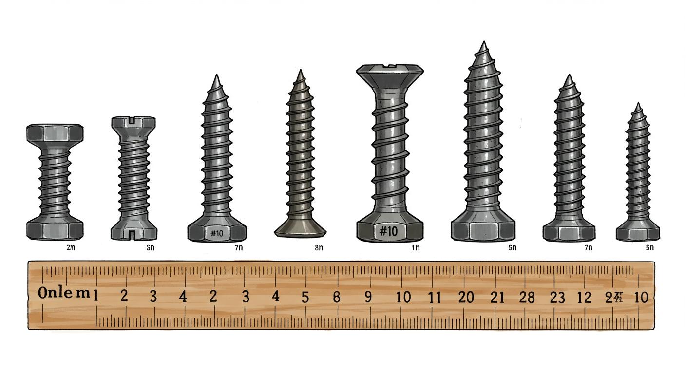 Comparing #10 Screw Diameter with Other Popular Screw Sizes