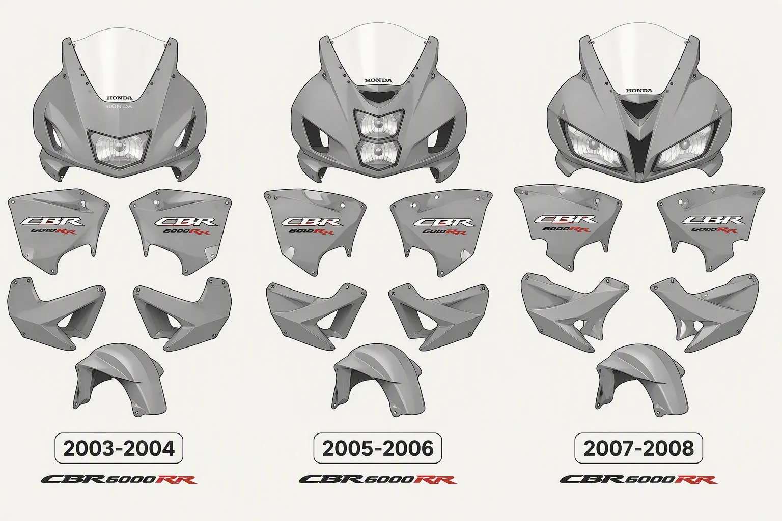 How to Choose Honda CBR600RR Fairings by Generation