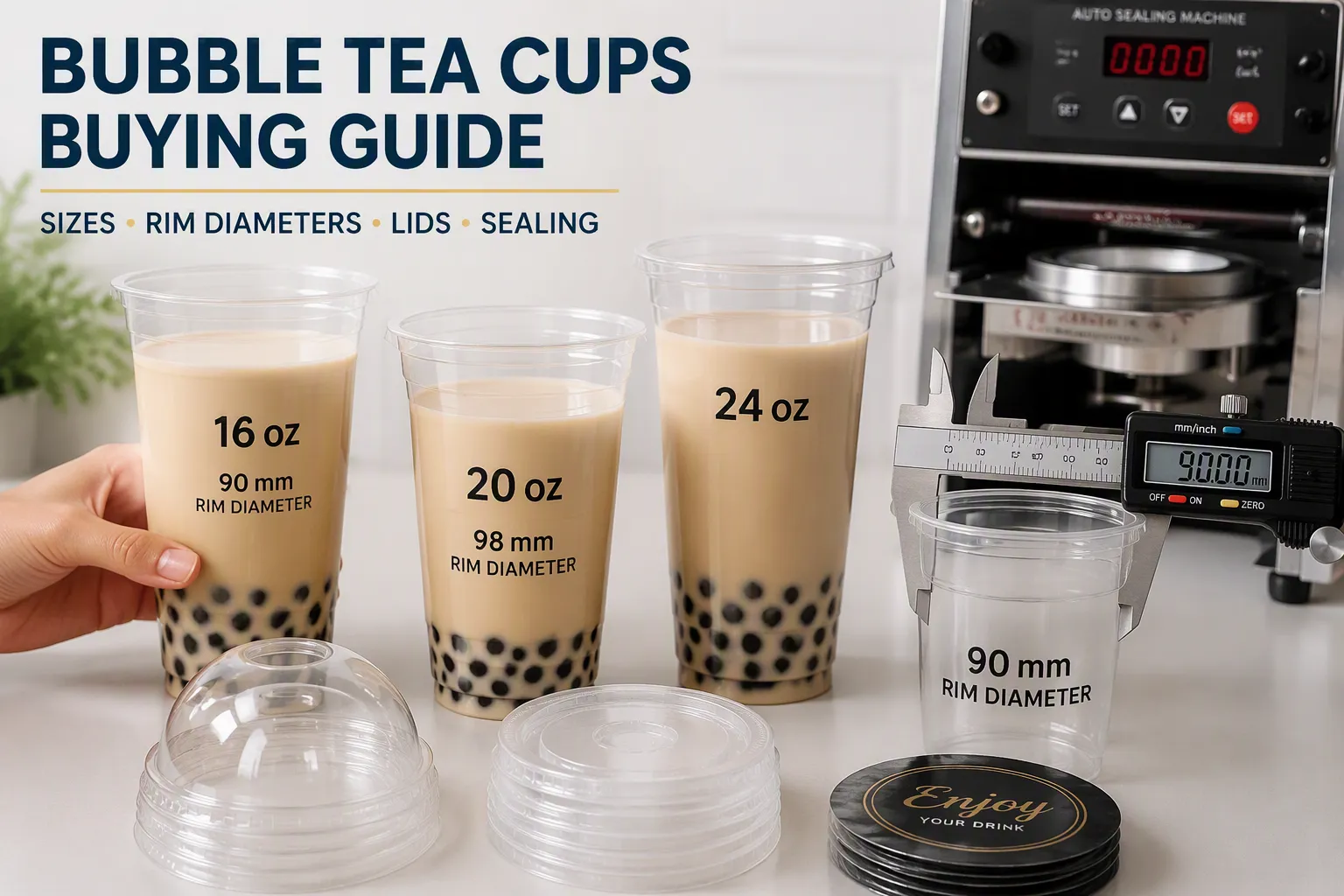 PET Cups for Bubble Tea: Cup Size and Diameter