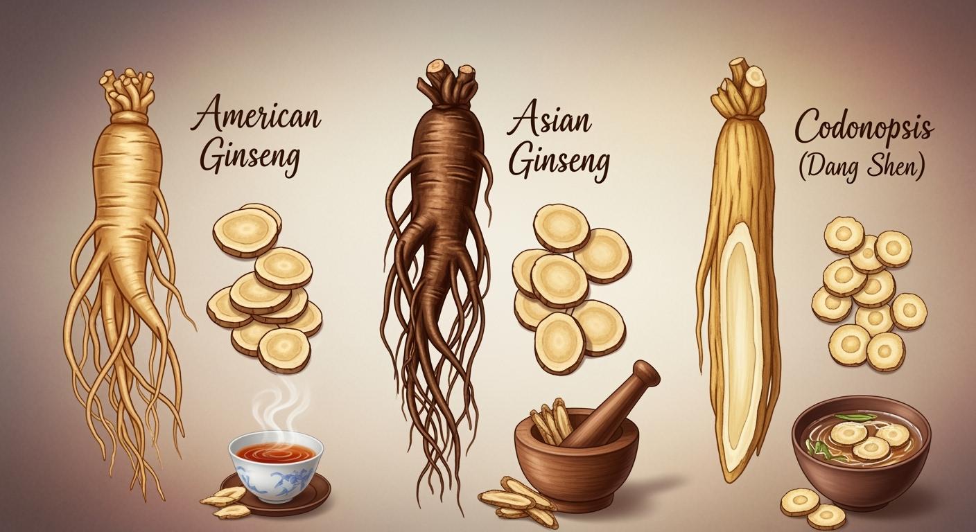 花旗參、人參、黨參差在哪？3種補氣參類功效比較與使用時機