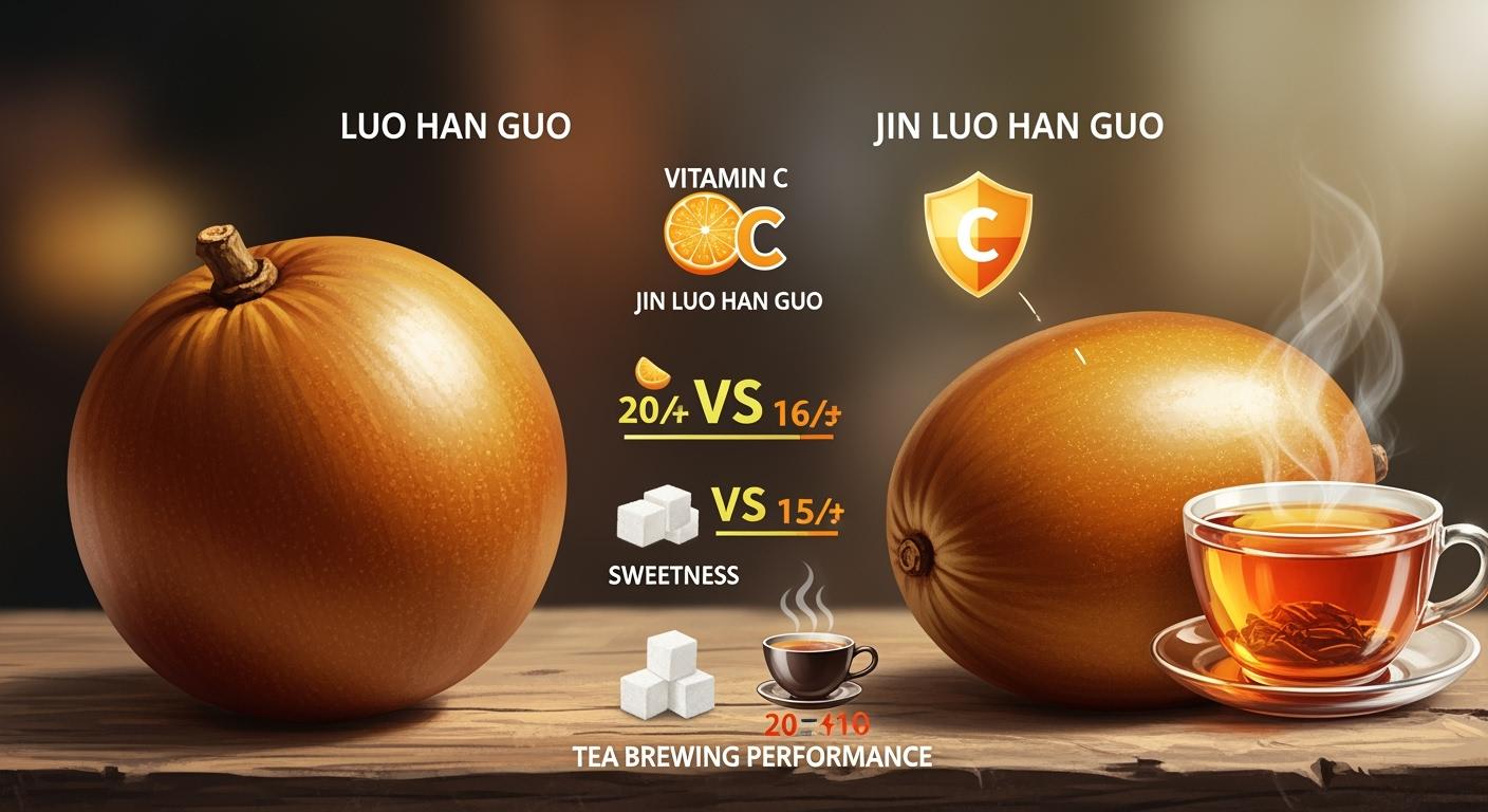 羅漢果與金羅漢果的分別，包括維生素C、甜度與泡茶表現的完整比較