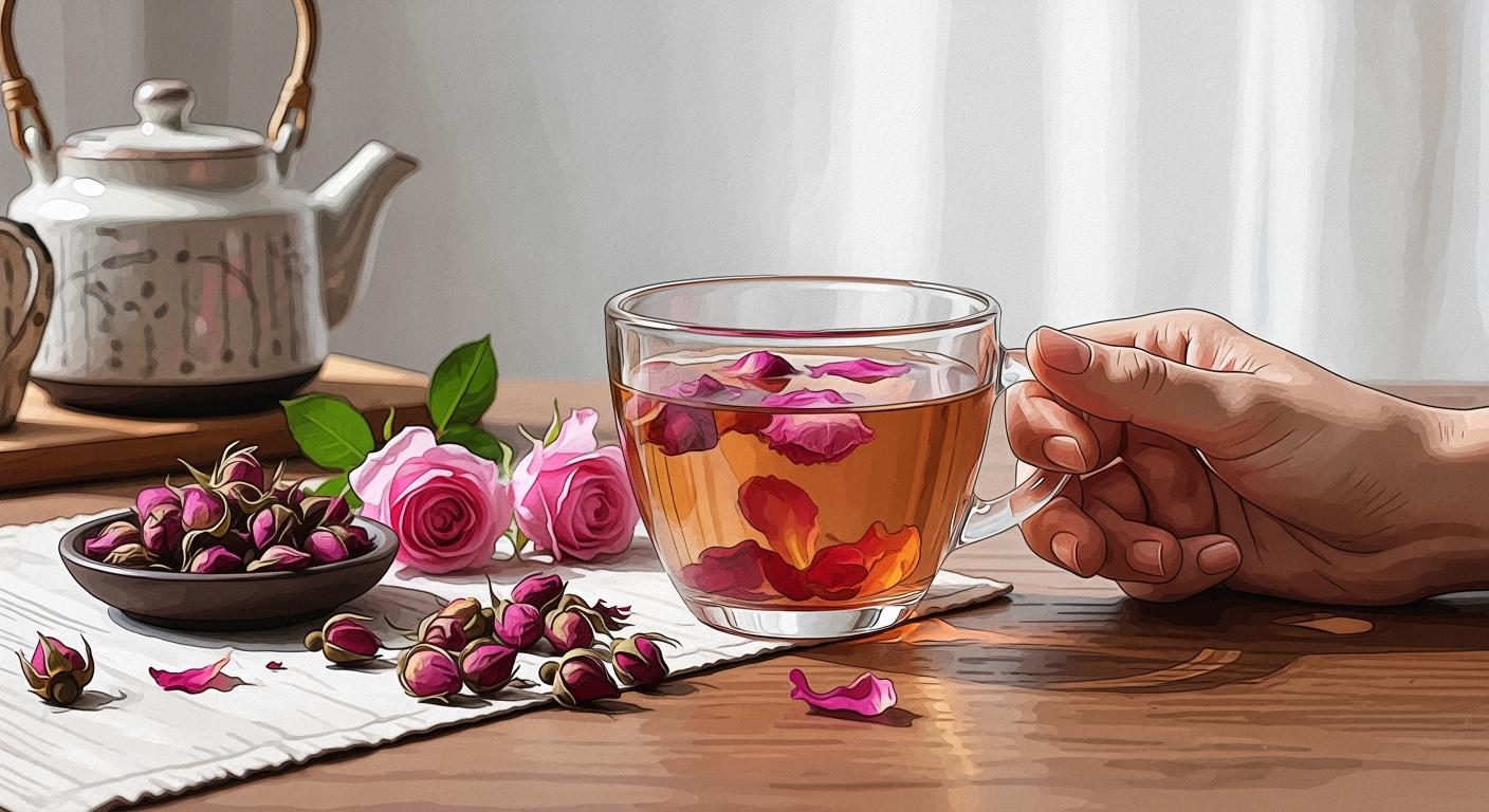 玫瑰花茶功效完整解析｜疏肝調經、適合體質與每天飲用注意事項