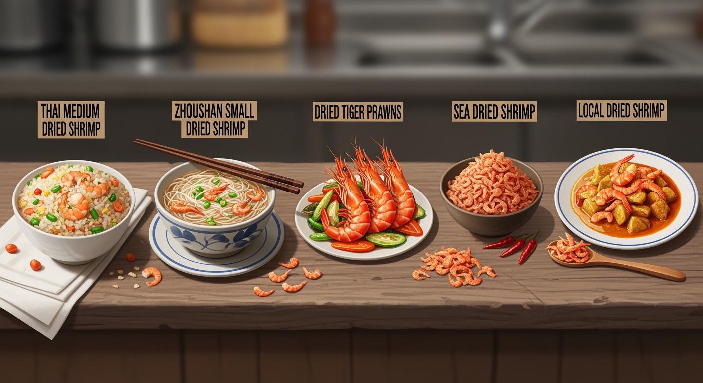 泰國中蝦米 vs 舟山小蝦米 vs 老虎蝦乾 vs 海中蝦乾 vs 本地蝦乾：蝦乾和蝦米應用場景