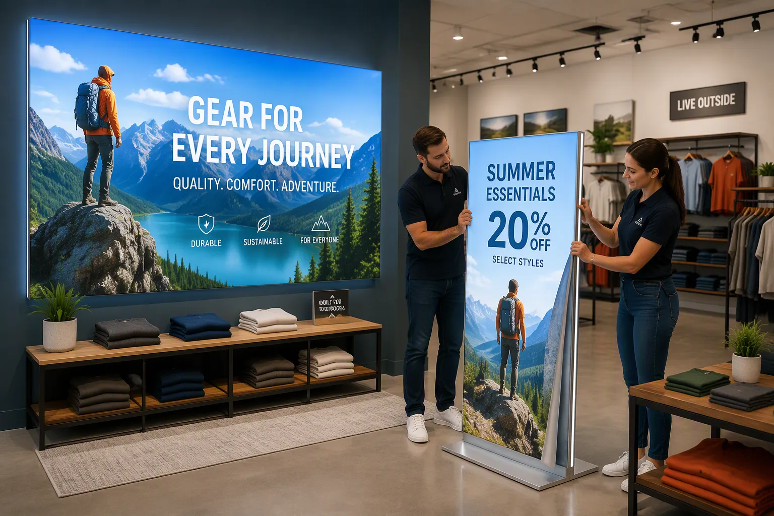 SEG Lightboxes for Retail Stores: Wall-Mounted vs. Freestanding Displays