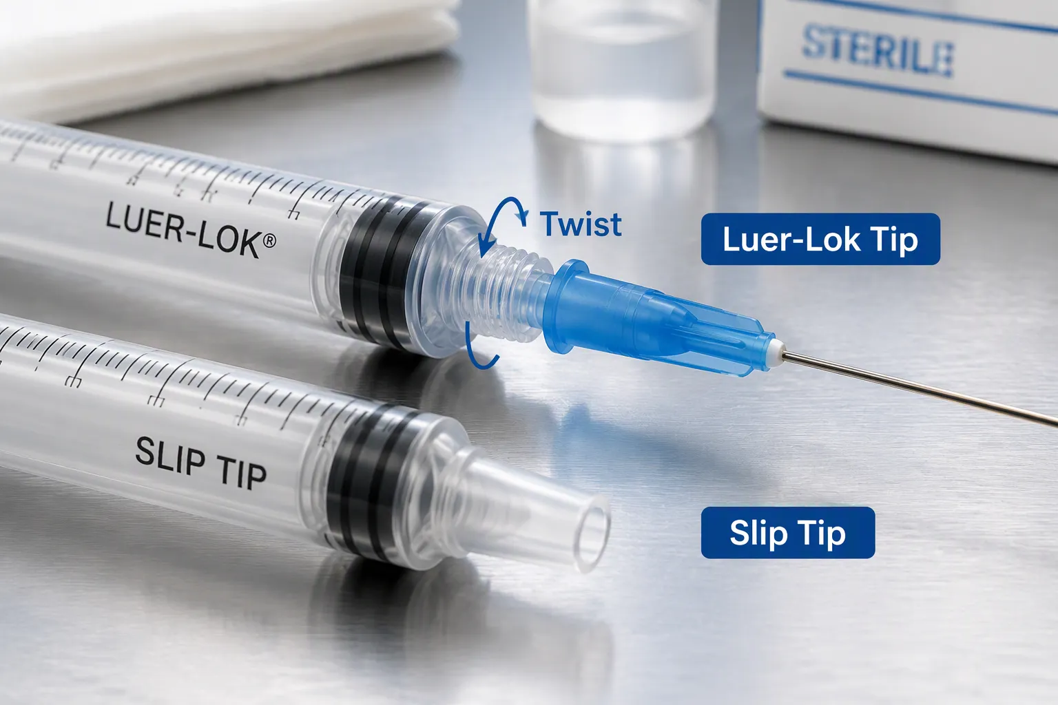 Luer-Lok Syringe Locking Mechanism