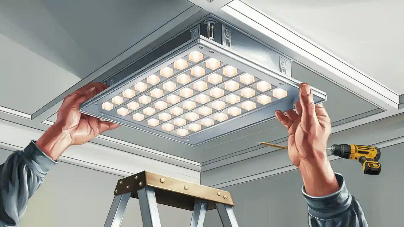 How to mount led panel light