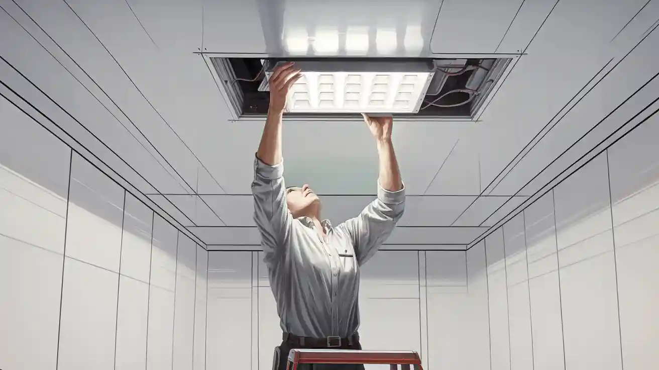 info-1-1 how to fix led panel light in ceiling