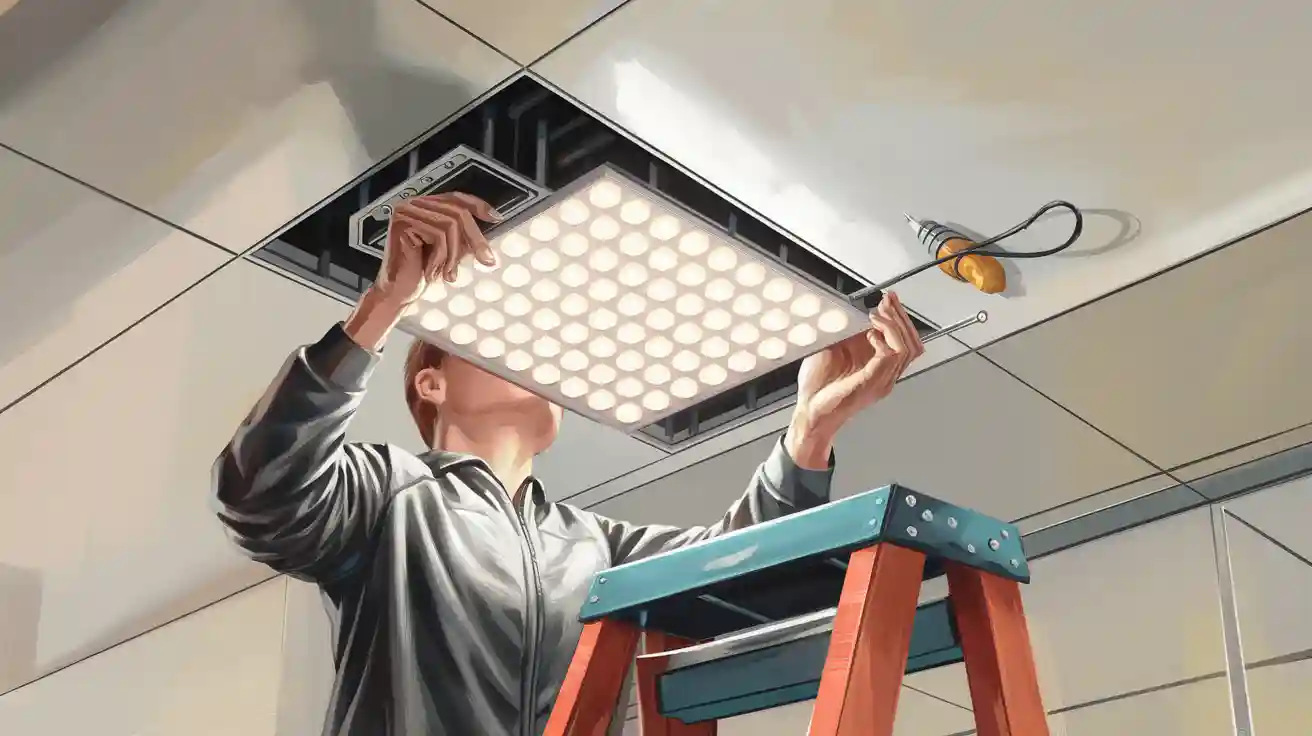 info-720-404 How to fix led panel light on ceiling