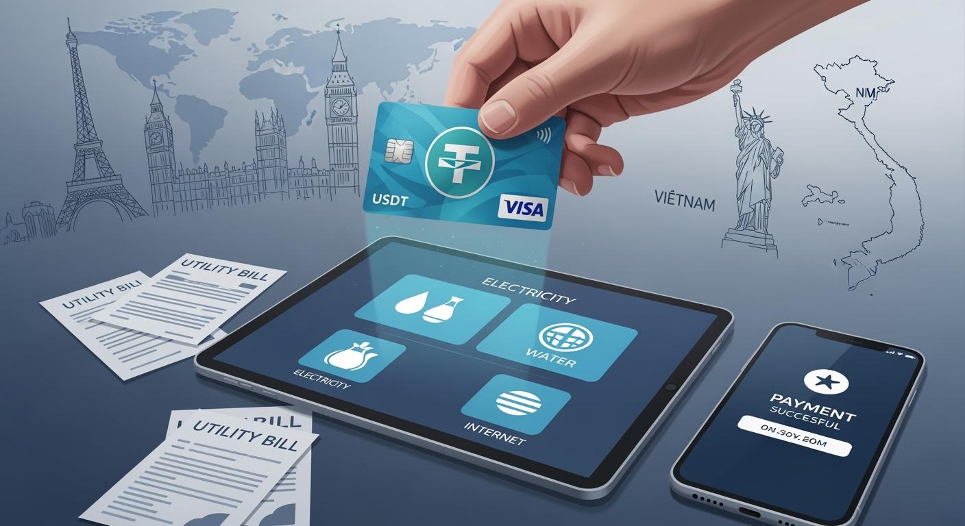 Practical steps for USDT Visa cards to pay utility bills abroad in Vietnam