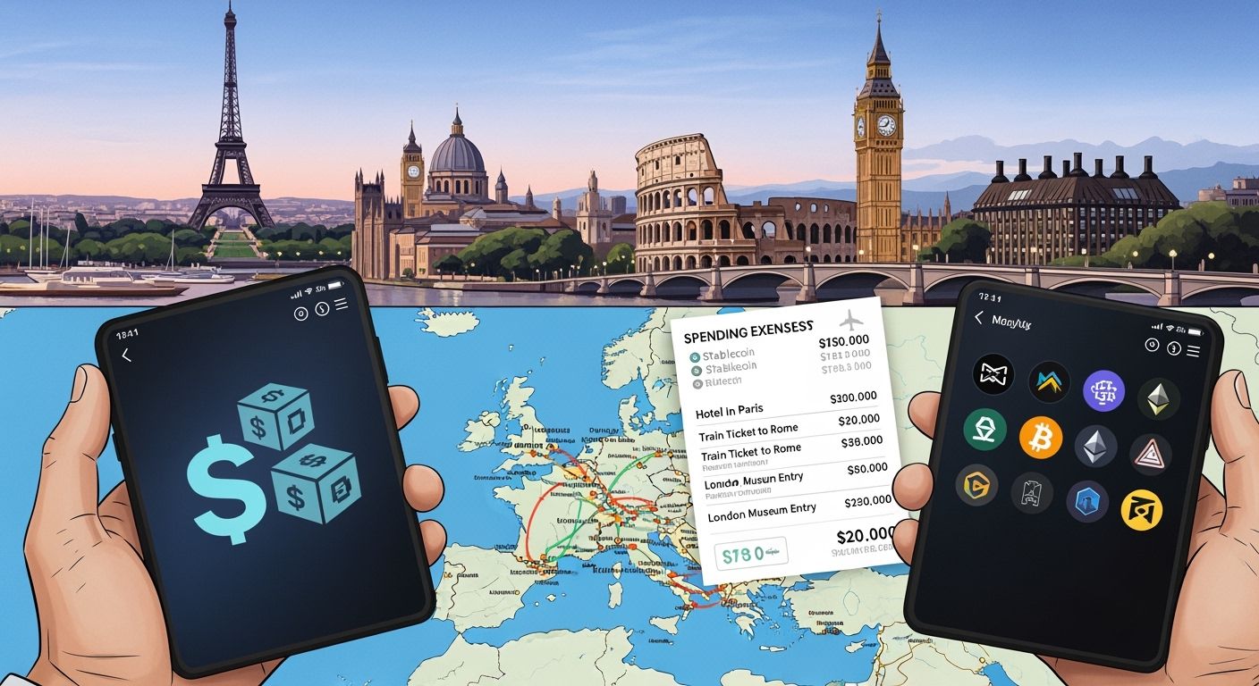 Stablecoin conversion vs tokens for predictable European travel spending