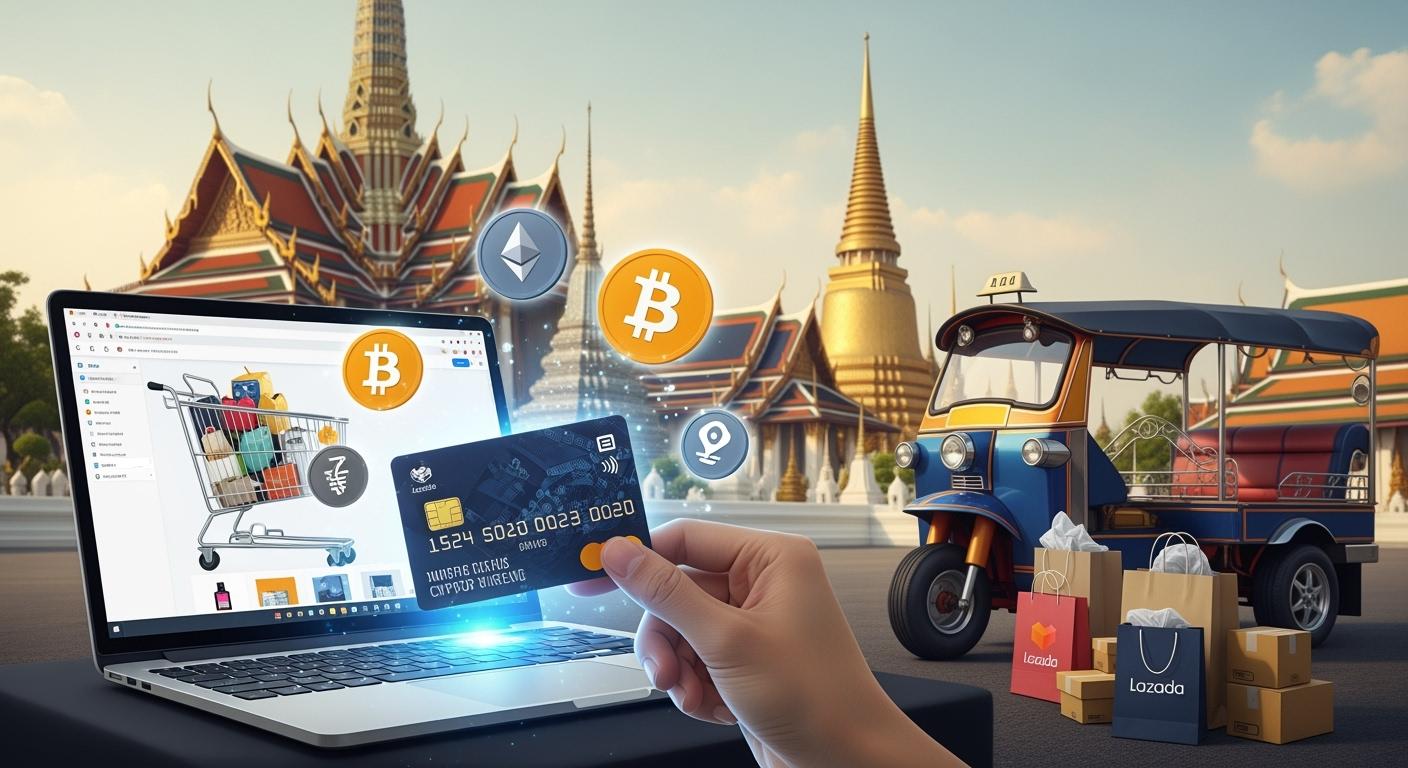 Multi-currency crypto cards to pay Lazada orders in Thailand