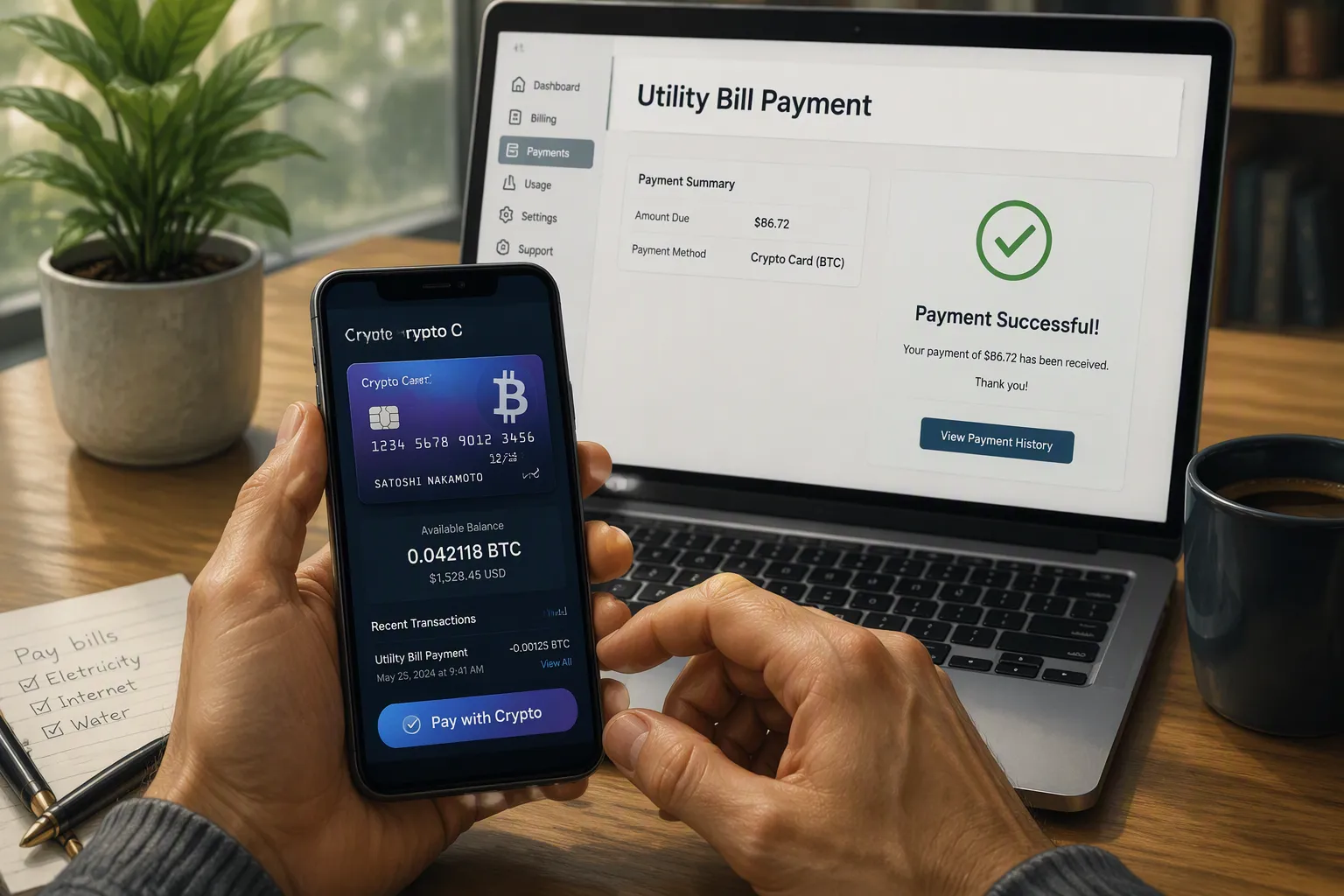 How to Use a Virtual Card for Crypto to Pay Utility Bills