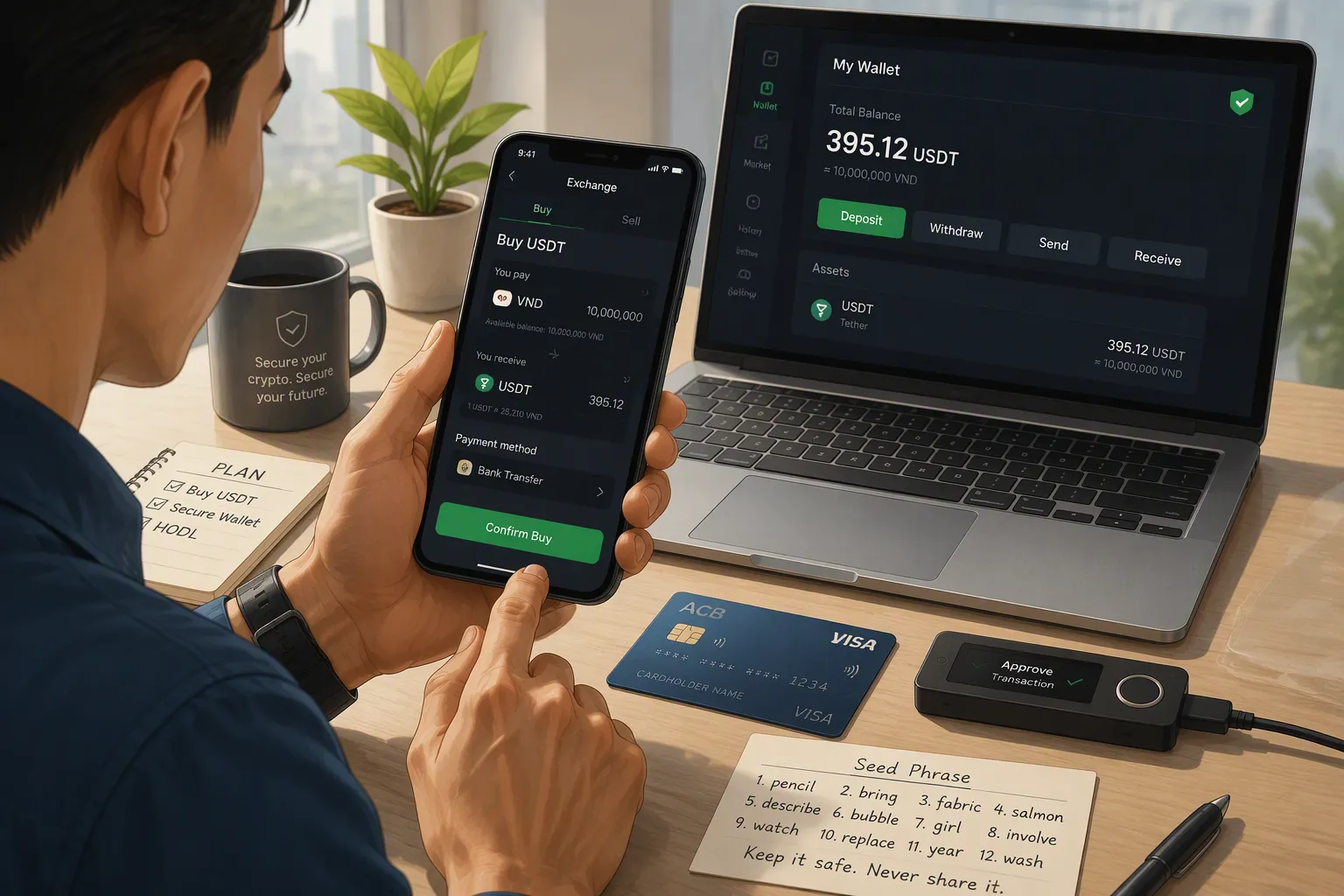Buying And Storing USDT