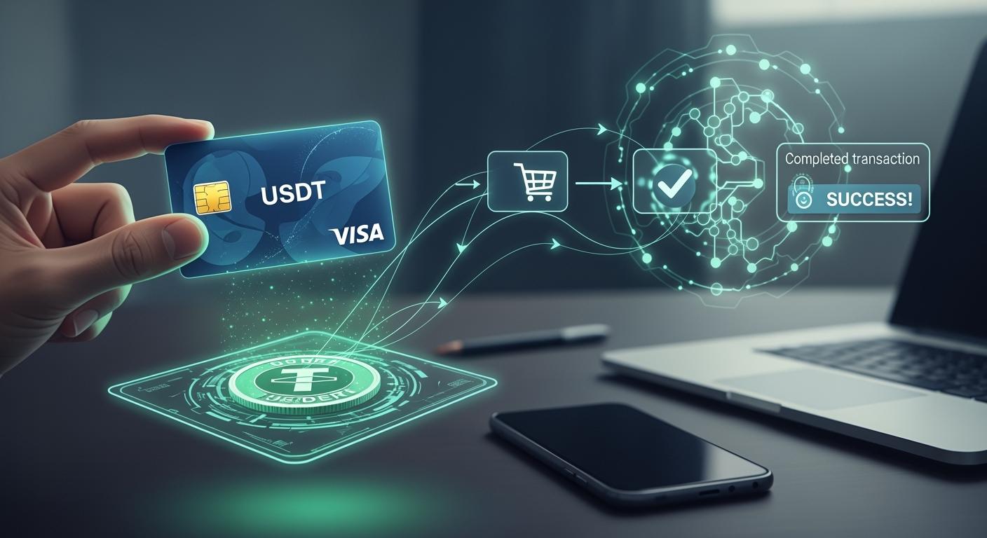 How virtual Visa cards spend USDT workflow explained