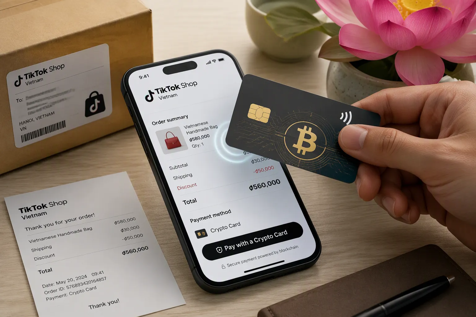 TikTok Shop Vietnam: Pay With a Crypto Card