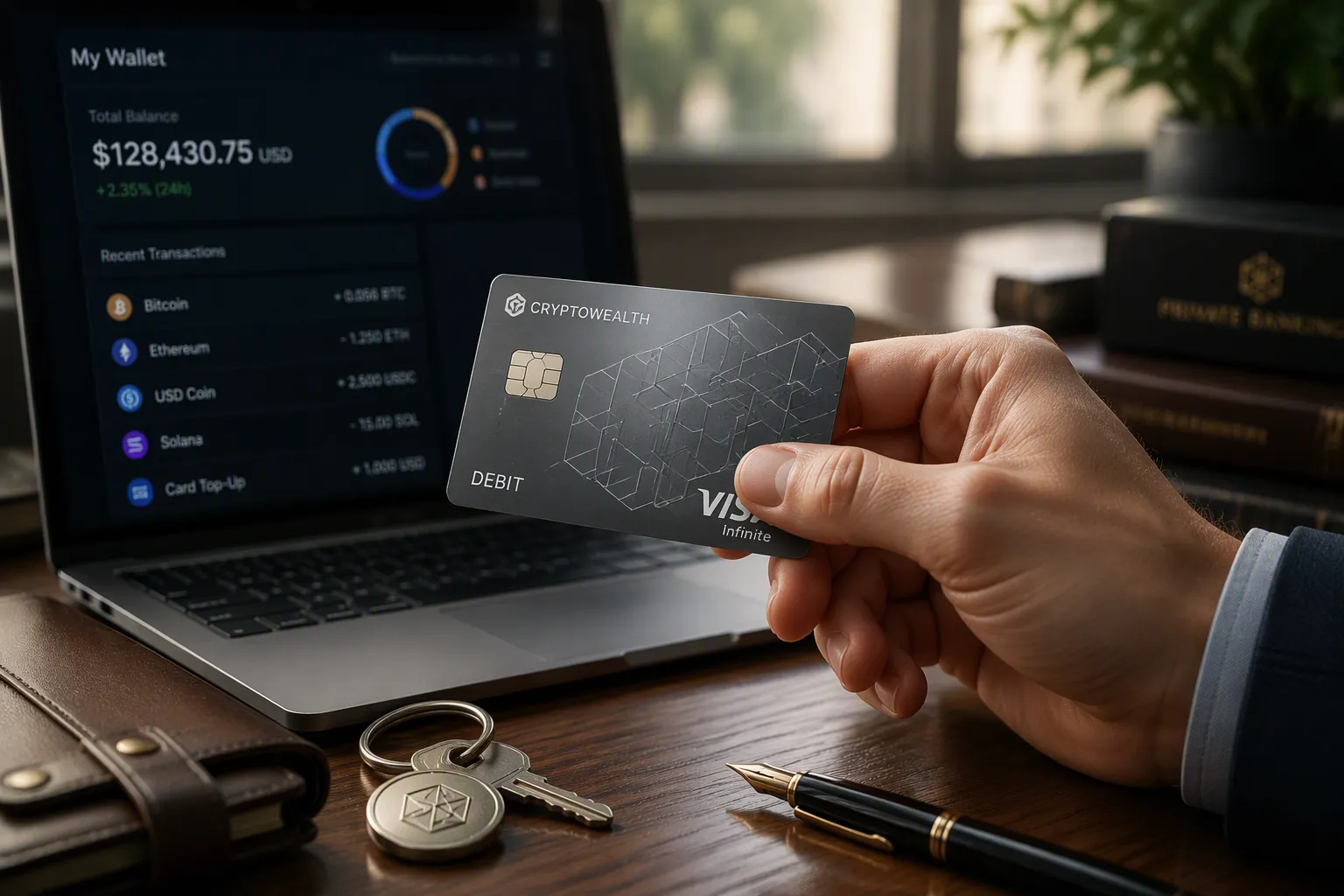 Crypto card for private banking alternative