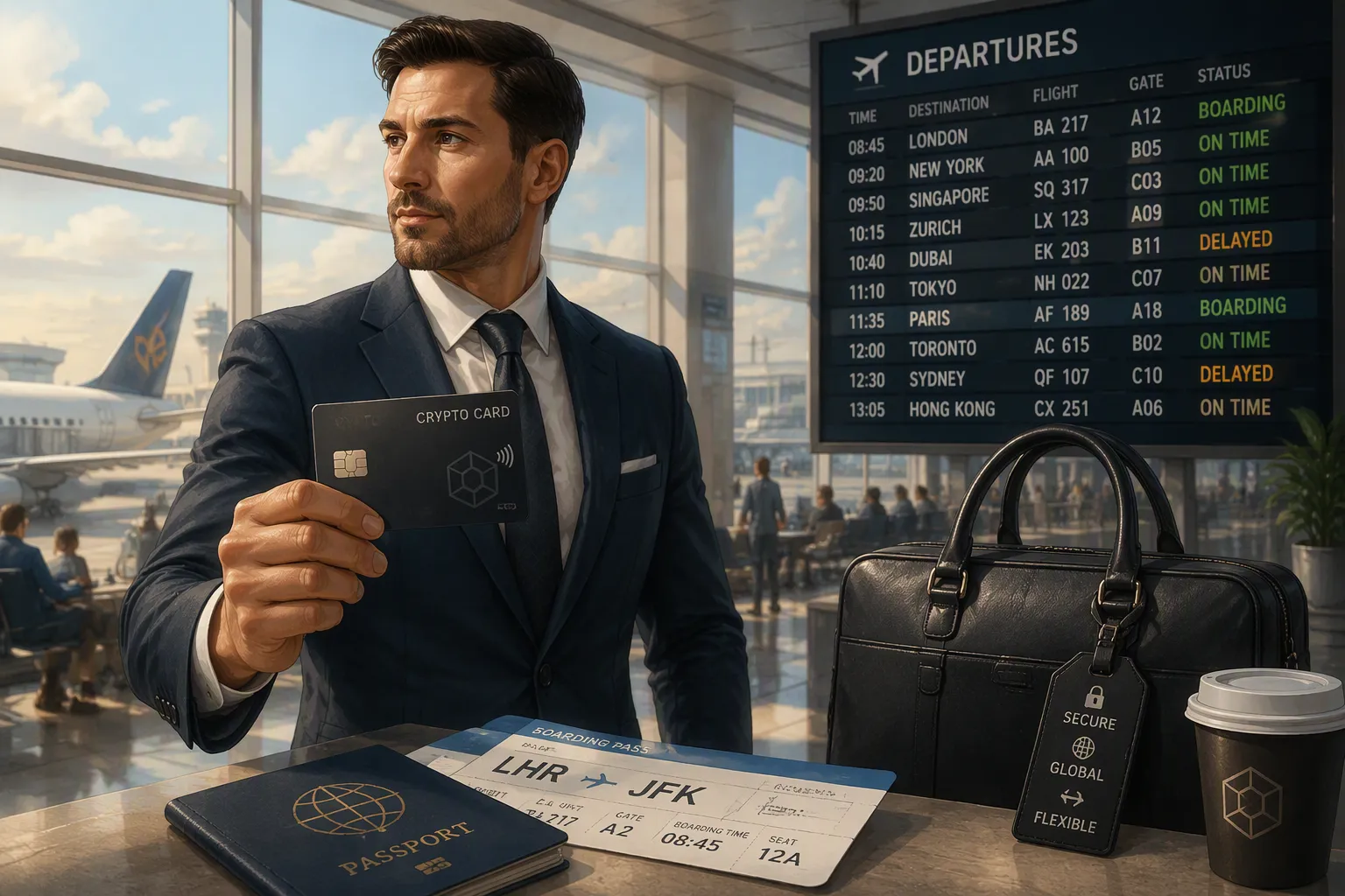 Crypto card for business travel expenses