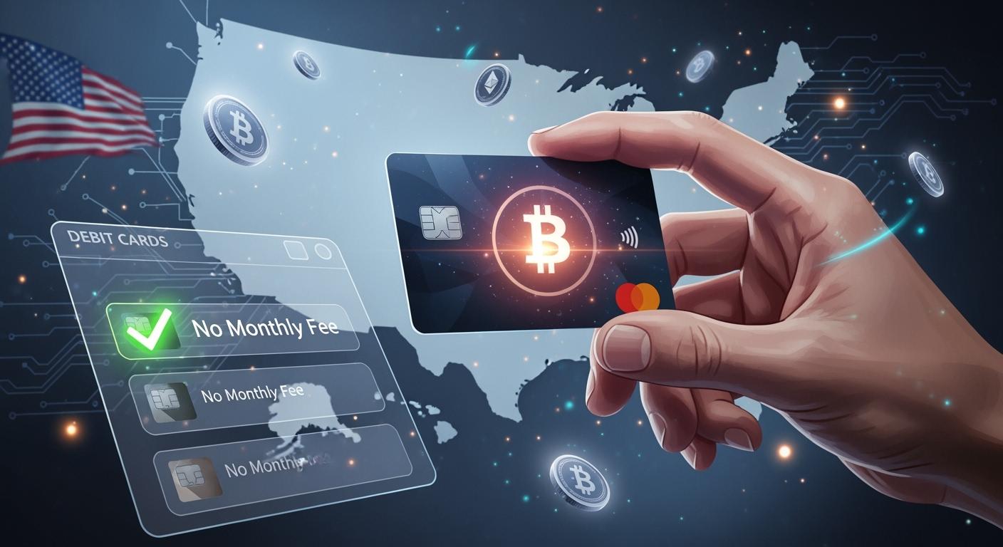 Best US no monthly fee crypto debit cards 2026