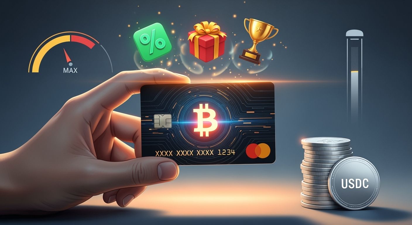 Crypto debit card rewards: rates, caps, USDC options