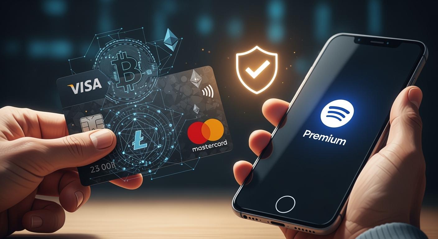 Can crypto Visa Mastercard pay Spotify Premium reliably