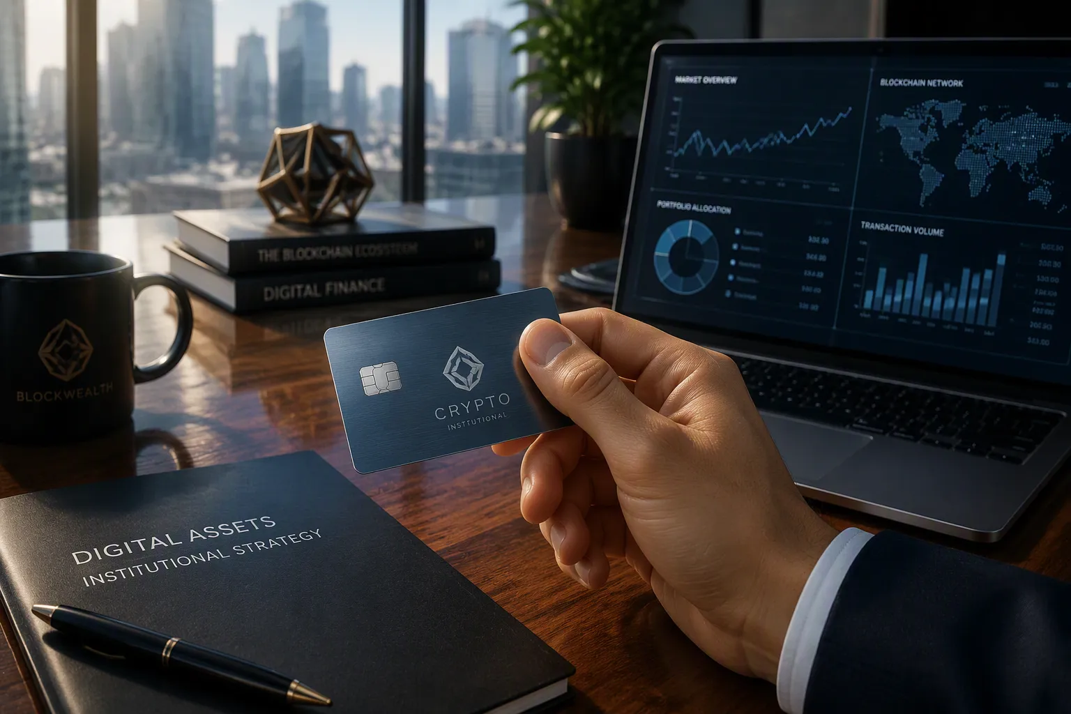 Crypto card for institutional crypto users