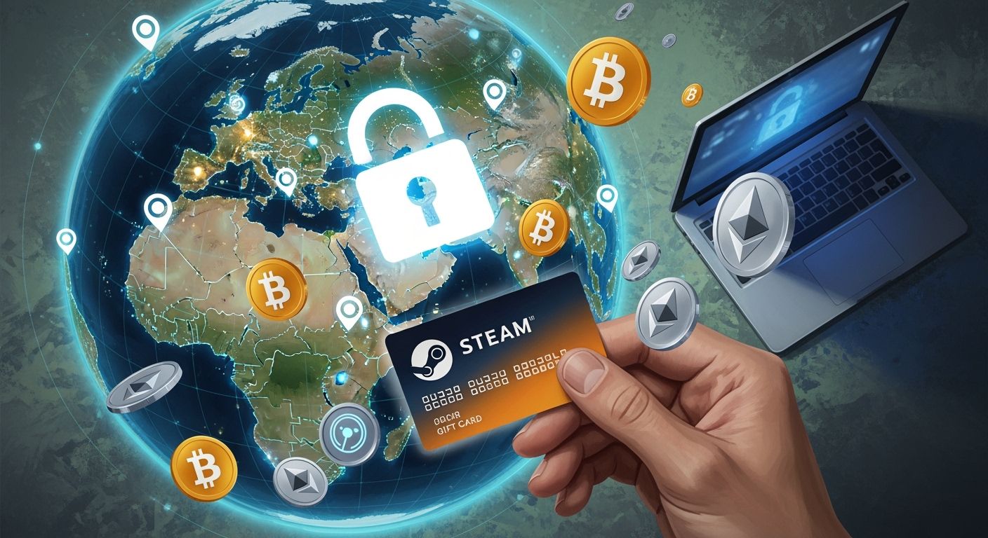 Steam gift card region locks when buying with crypto