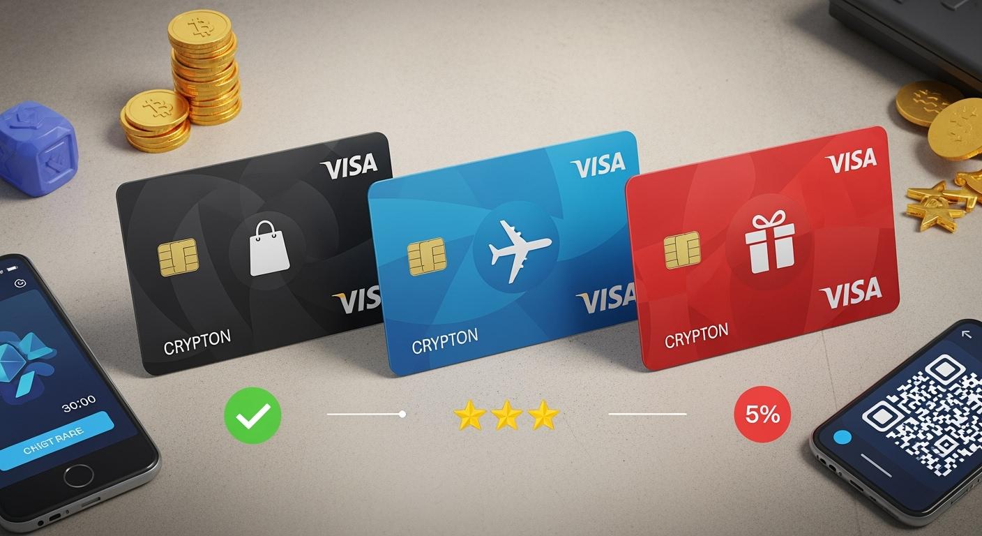 Crypto Visa Card Rewards and Benefits Side by Side