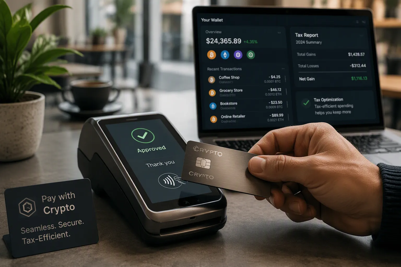 Crypto card for tax-efficient crypto spending