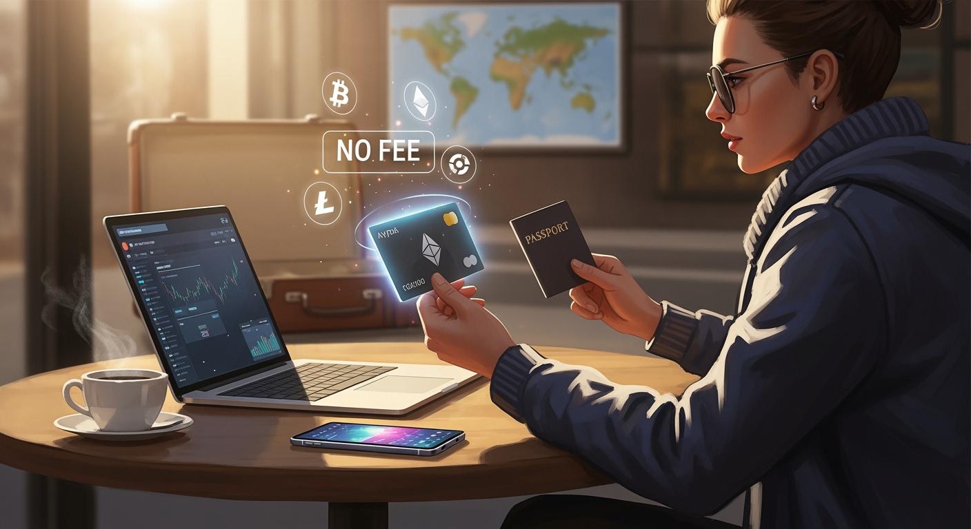Digital nomad crypto cards with no monthly fee