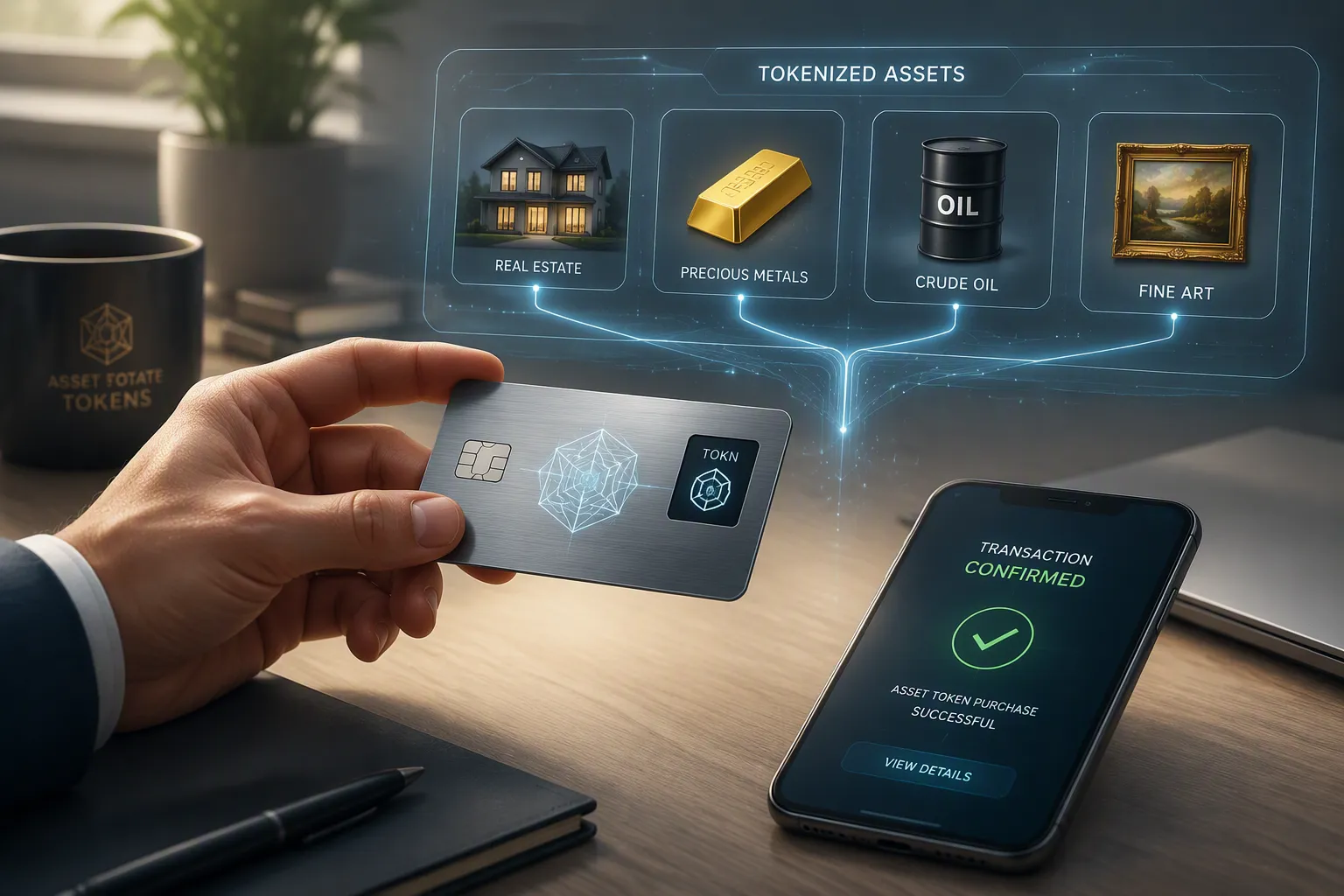 Crypto card for physical asset tokenization