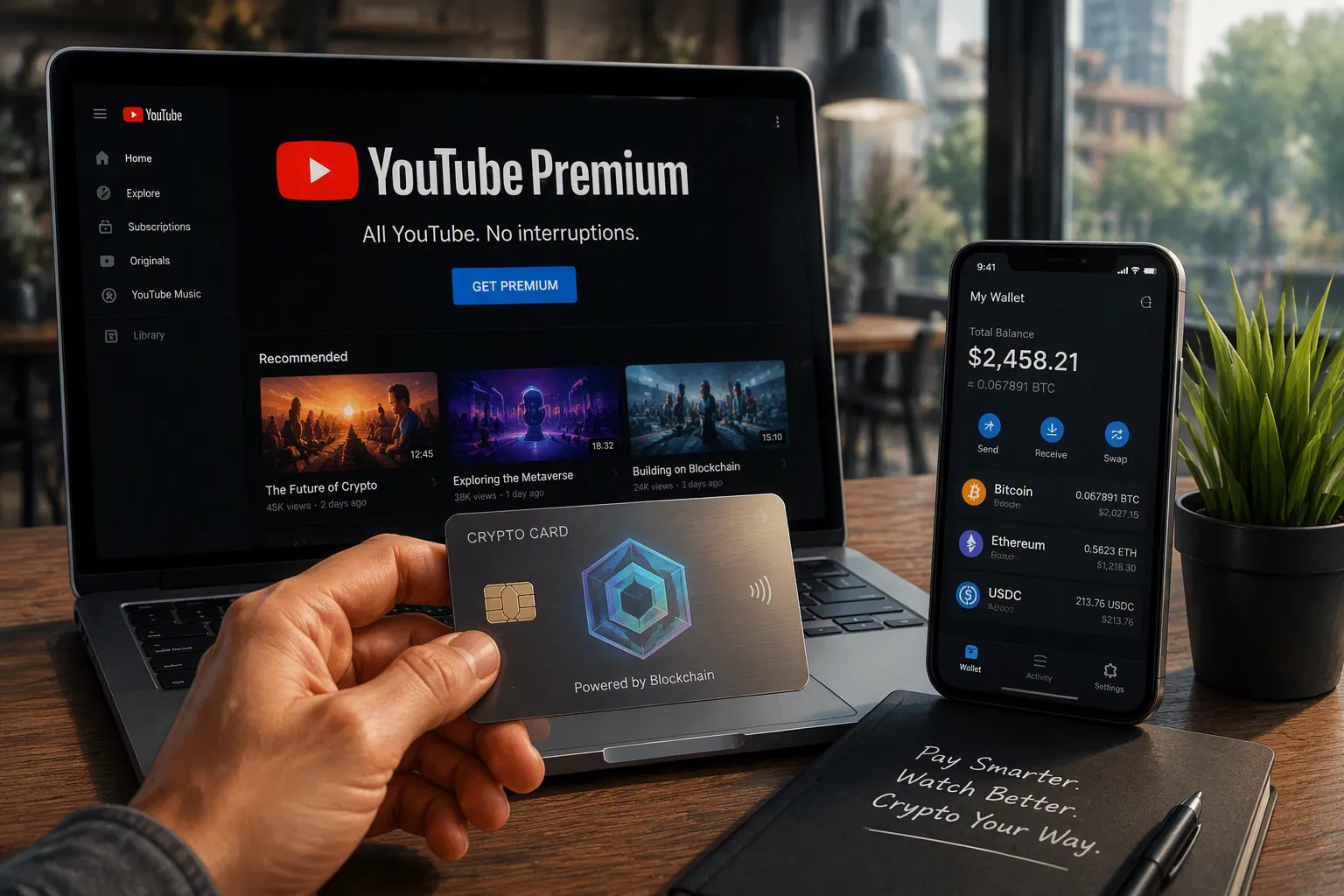 Best crypto card for YouTube Premium in 2026