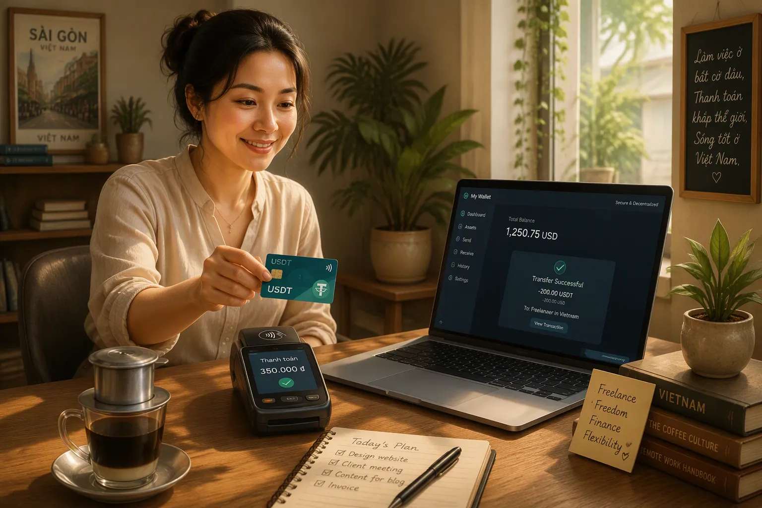 USDT Card for Vietnamese Freelancers: Receive USD, Spend VND