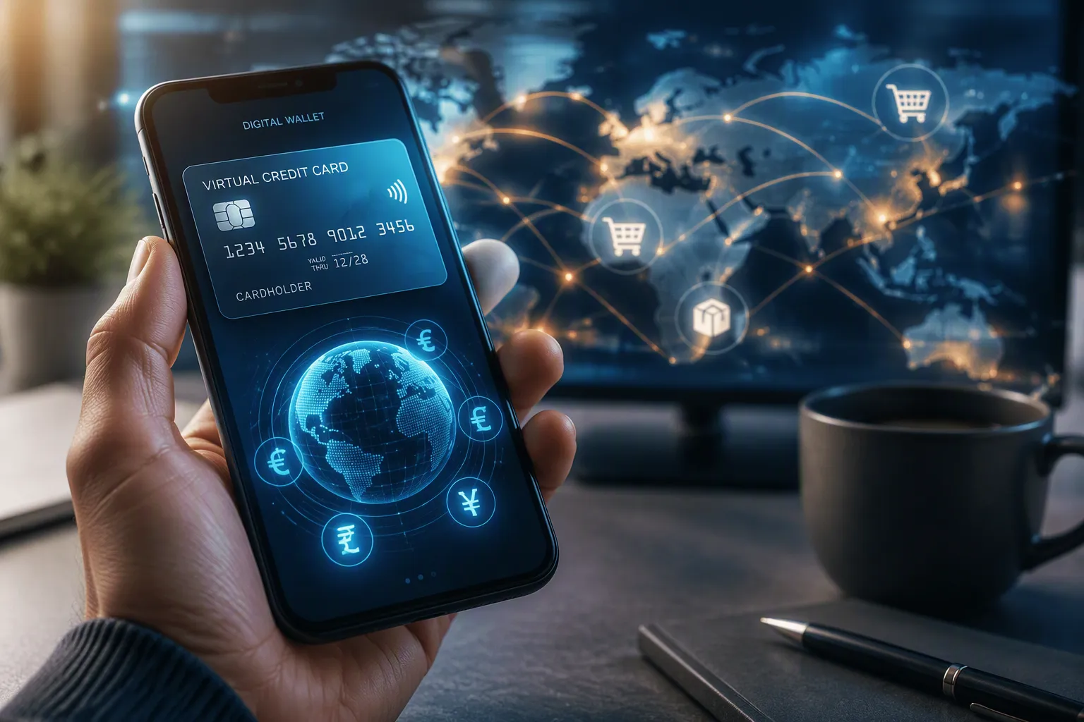 Virtual card for global e-commerce