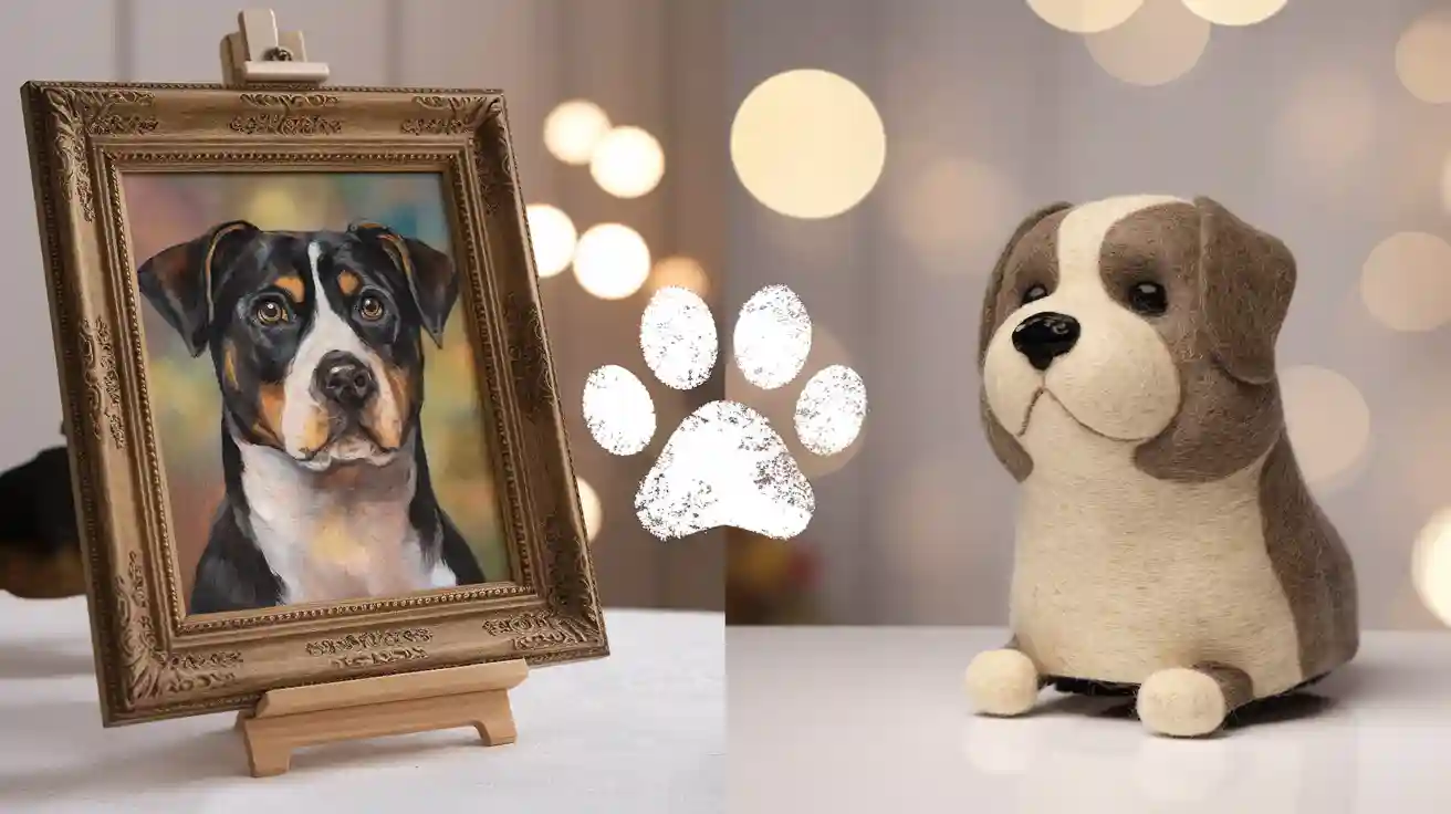 Pet Wool Felt Portraits vs Traditional Pet Portraits Which One Captures Your Pet Best