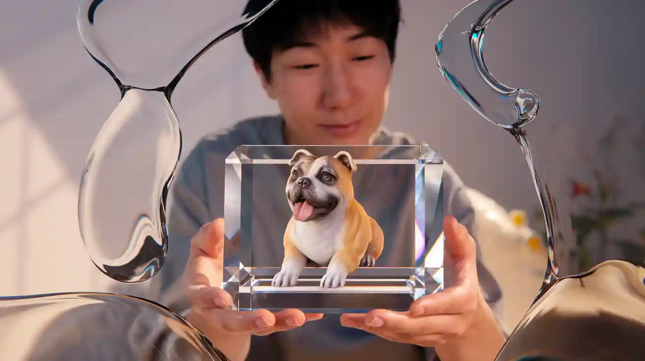 Create a lasting memory with a 3D pet crystal