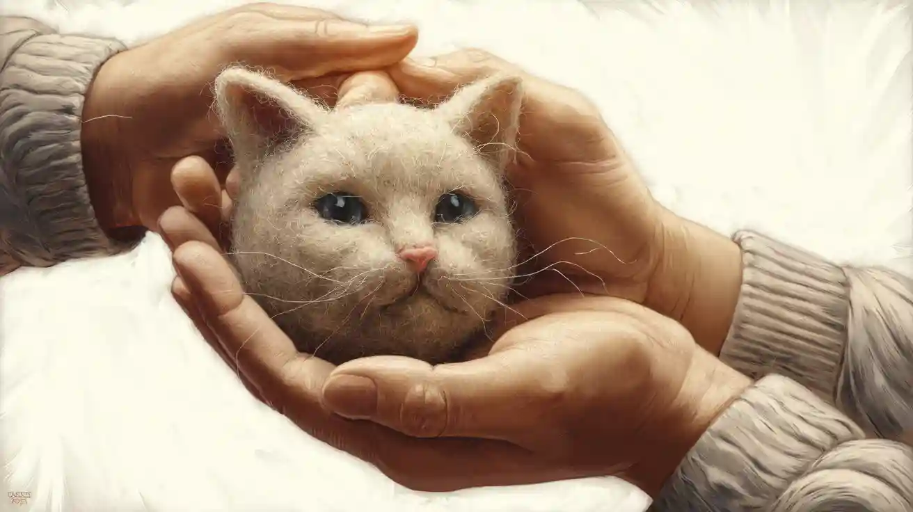 Honoring Feline Friends Through Needle Felted Pet Portraits